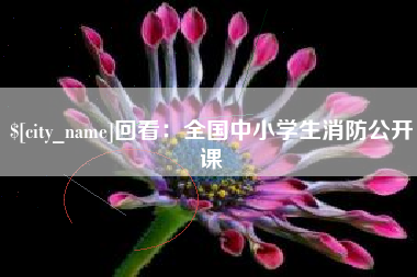 淮南回看：全国中小学生消防公开课