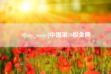 淮南中国第16枚金牌