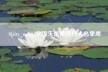 淮南全国失信被执行人名单库
