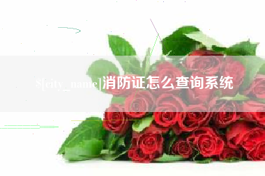 淮南消防证怎么查询系统