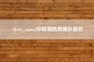 淮南中国消防救援队报名