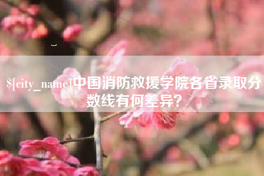 淮南中国消防救援学院各省录取分数线有何差异？