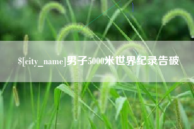 淮南男子5000米世界纪录告破