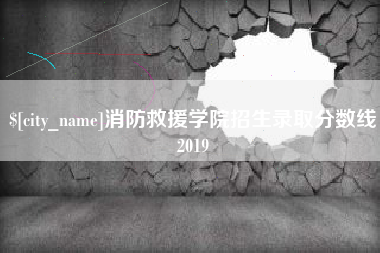 淮南消防救援学院招生录取分数线2019