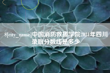 淮南中国消防救援学院2021年四川录取分数线是多少