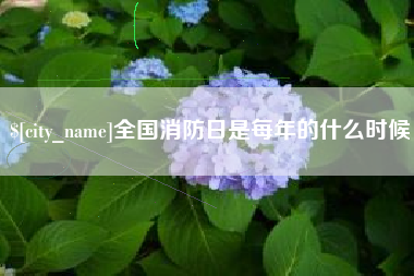 淮南全国消防日是每年的什么时候