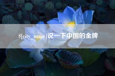 淮南说一下中国的金牌