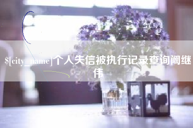淮南个人失信被执行记录查询阚继伟