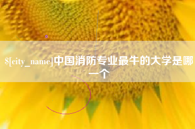 淮南中国消防专业最牛的大学是哪一个
