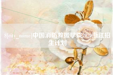 淮南中国消防救援学院2020浙江招生计划