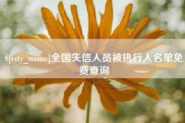 淮南全国失信人员被执行人名单免费查询