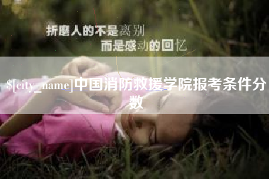 淮南中国消防救援学院报考条件分数