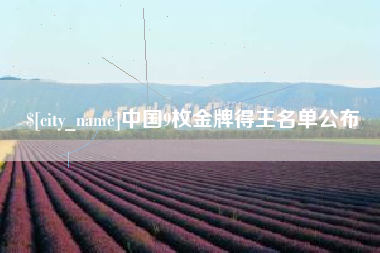 淮南中国9枚金牌得主名单公布
