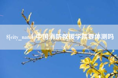 淮南中国消防救援学院要体测吗