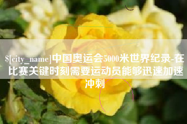 淮南中国奥运会5000米世界纪录-在比赛关键时刻需要运动员能够迅速加速冲刺