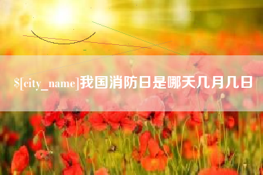 淮南我国消防日是哪天几月几日