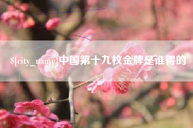 淮南中国第十九枚金牌是谁得的