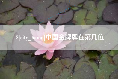 淮南中国金牌牌在第几位