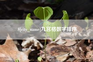 淮南九宫格数字排序