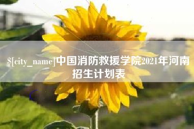 淮南中国消防救援学院2021年河南招生计划表
