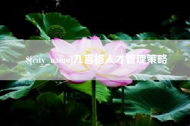 淮南九宫格人才管理策略