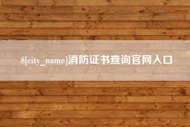 淮南消防证书查询官网入口