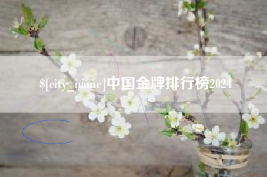 淮南中国金牌排行榜2024