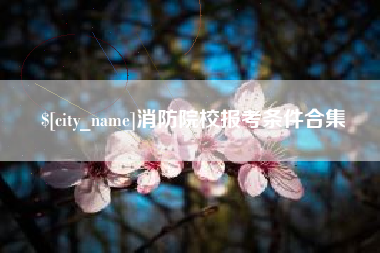 淮南消防院校报考条件合集